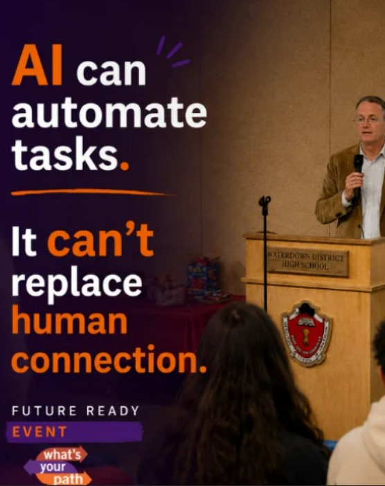 🤖 AI is changing the way we work.

But some things remain irreplaceable: human connection, empathy, and meaningful conversations.

That was one of the key takeaways from the Future Ready Event.

💬 What human skill do you think will be most valuable in the future?
 #FutureReady #healthyyouthnetwork #youth #youthdevelopment #AI