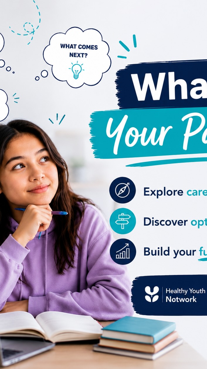 Not knowing what you want to do after high school is more common than you think.

The important part isn’t having all the answers—it’s knowing where to start.

💙 Explore careers, education pathways, and opportunities with What’s Your Path.

Because every journey starts with one question.#healthyyouthnetwork #youth #youthdevelopment #futureready #whatsyourpath