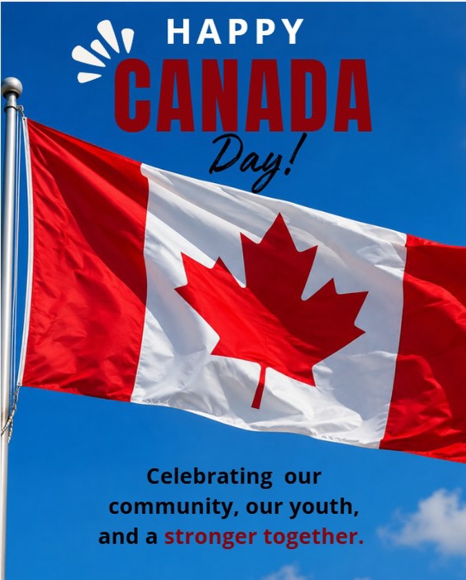 🇨🇦Happy Canada Day!🇨🇦

🍁Today we celebrate the strength of our communities, the diversity that brings us together, and the young people who inspire a brighter future every day.❤️

Wishing everyone a safe and joyful Canada Day!🇨🇦🍁