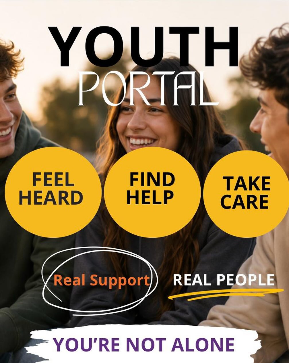 Support is closer than you think. 💛

Whether you’re looking for mental health support, youth programs, crisis services, or trusted community resources, Youth Portal is here to help you find the right place to start.

Because everyone deserves to feel heard and no one should have to face challenges alone.#healthyyouthnetwork #youthportal #students #youth #community